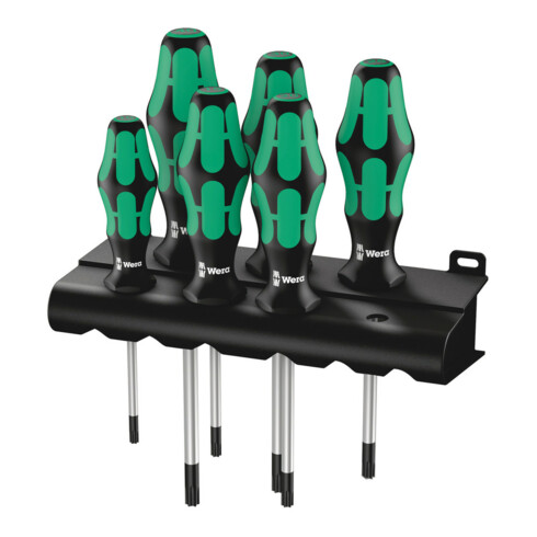 Wera 367/6 TORX Schraubendrehersatz Kraftform Plus TORX + Rack, 6-teilig
