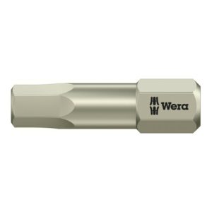 Wera 3840/1 TS 6KT-Bits, Edelstahl, Schlüsselweite (zöllig) 3/16″, Länge 25 mm