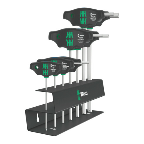 Wera 454/7 HF Set 2 Schraubendrehersatz Quergriff-Schraubendreher Hex-Plus mit Haltefunktion, 7-teilig