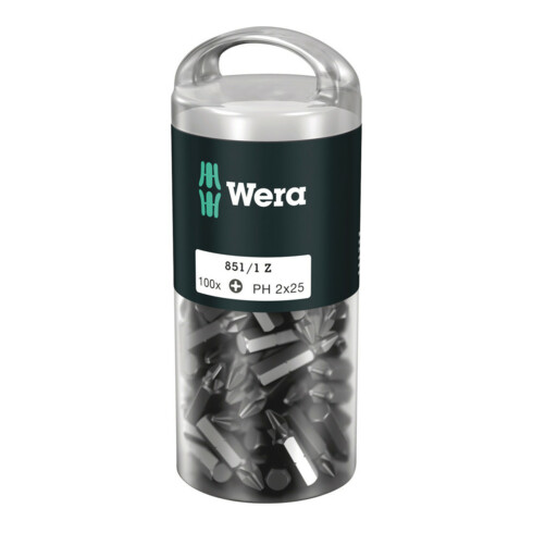 Wera 851/1 Z DIY 100 Bits, PH 2 x 25 mm, 100-teilig