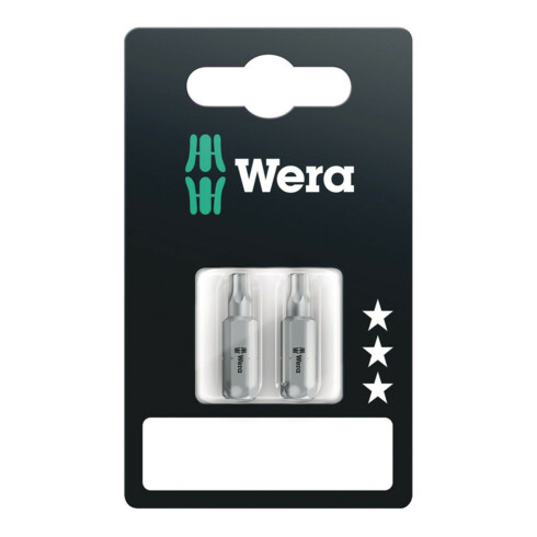 Wera 867/1 Z TORX BO Bits mit Bohrung SB, TX 10 x 25 mm, 2-teilig