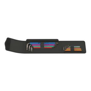 Wera 950/9 Hex-Plus Multicolour Imperial 1 Winkelschlüsselsatz, zöllig, BlackLaser, 9-teilig