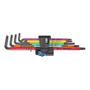 Wera 967/9 TX XL Multicolour HF 1 Winkelschlüsselsatz mit Haltefunktion, lang, 9-teilig