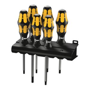 Wera 977/6 TORX Schraubendrehersatz Kraftform Wera: Der Schraubmeißel + Rack, 6-teilig