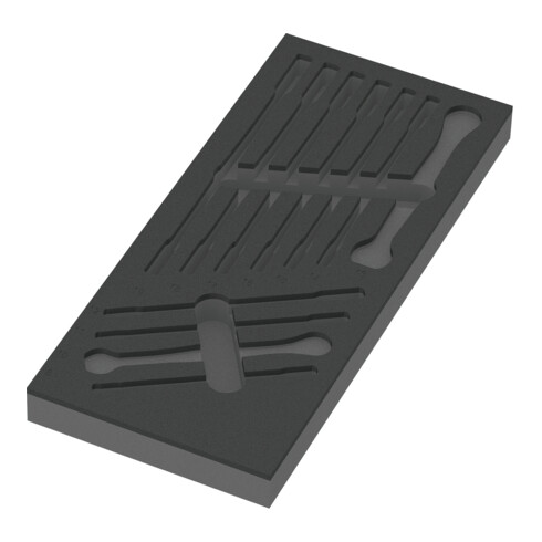 Wera 9830 Schaumstoffeinlage 6000 Joker Set 1, ohne Werkzeug, 172 x 30 x 392 mm
