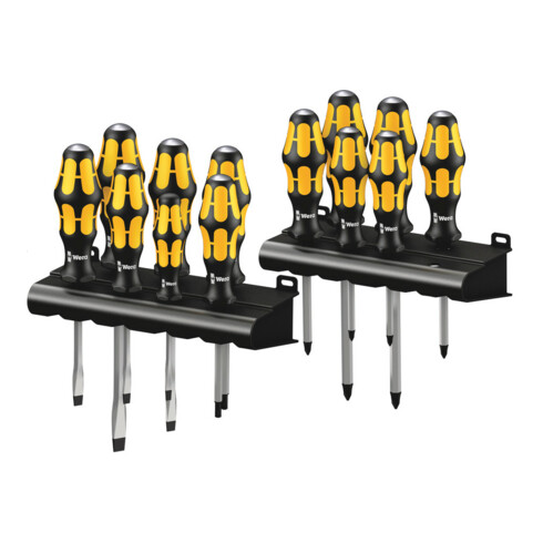 Wera Big Pack 900 Schraubendrehersatz Kraftform Wera: Der Schraubmeißel + Rack, 13-teilig
