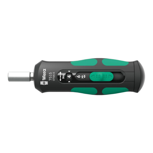 Wera Drehmomentschraubendreher 7515 Kraftform Safe-Torque Speed, 2-6 Nm, 1/4" x 2,0 Nm x 3,0 Nm x 4,0 Nm x 5,0 Nm x 6,0 Nm x 147,5 mm