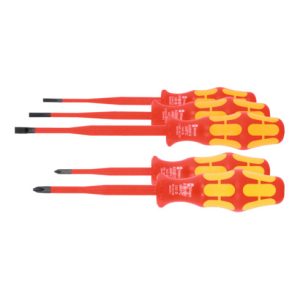 Wera Elektriker-Schraubendreher-Sortiment, vollisoliert, Schlitz und Phillips, 5-teilig