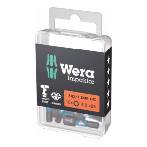 Wera Impaktor Bit für Innen-Sechskant, 1/4 Zoll C 6,3 Set, Sechskant: 4mm Wera Impaktor Bit für Innen-Sechskant, 1/4 Zoll C 6,3 Set, Sechskant: 4mm
