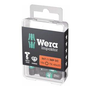 Wera Impaktor Bit für Torx, 1/4 Zoll C 6,3 Set, Torx-Profil: TX40