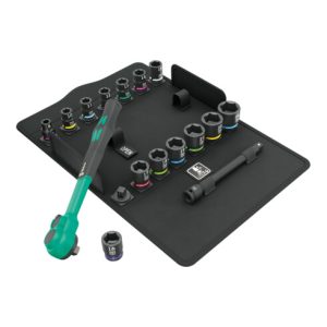 Wera Knarrensatz 8100 SB 12 Zyklop Comfort, Umschalthebel, 3/8″-Antrieb, metrisch, 16-teilig Wera Knarrensatz 8100 SB 12 Zyklop Comfort, Umschalthebel, 3/8″-Antrieb, metrisch, 16-teilig