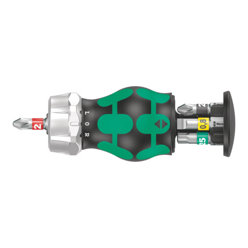 WERA Magazin-Schraubendreherhalter mit 1/4 Zoll Bits mit Ratsche und Magnet, Typ: 2