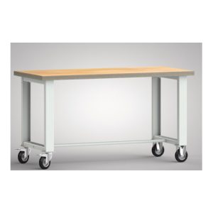 Werkbank B1500xT700xH840mm Buche Multiplex lichtgrau Bock-u.Lenkrollen,VG D125mm Werkbank B1500xT700xH840mm Buche Multiplex lichtgrau Bock-u.Lenkrollen,VG D125mm