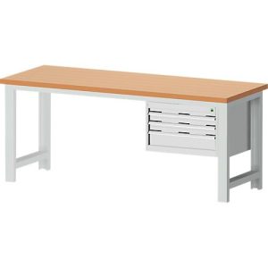 Werkbank cubio W-2077/11-2.37, lichtgrau Werkbank cubio W-2077/11-2.37, lichtgrau