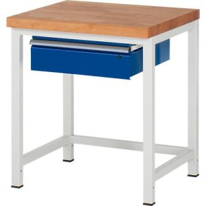 Werkbank Serie 8001, stationär, mit Schublade, B 750 x T 700 X H 840 mm Werkbank Serie 8001, stationär, mit Schublade, B 750 x T 700 X H 840 mm