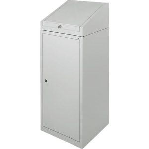 Werkzeugschrank mit Schreibpult, Flügeltür, 2 Böden, 1 Schub, B 500 x T 500 x H 1200 mm, abschließbar, lichtgrau Werkzeugschrank mit Schreibpult, Flügeltür, 2 Böden, 1 Schub, B 500 x T 500 x H 1200 mm, abschließbar, lichtgrau