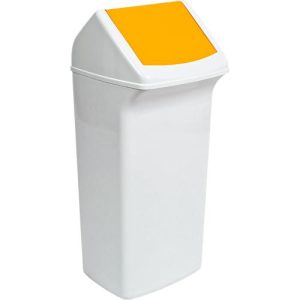 Wertstoffsammler Flip, 40 Liter, mit Deckel, gelb Wertstoffsammler Flip, 40 Liter, mit Deckel, gelb
