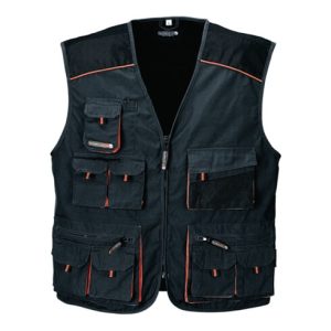 Weste Gr. 60 dunkelgrau/schwarz/orange 65% PES/35% CO TERRATREND Weste Gr. 60 dunkelgrau/schwarz/orange 65% PES/35% CO TERRATREND