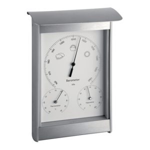 Wetterstation H215xB145xT70mm silber/weiß Aluminium/Kunststoff f.innen/außen Wetterstation H215xB145xT70mm silber/weiß Aluminium/Kunststoff f.innen/außen