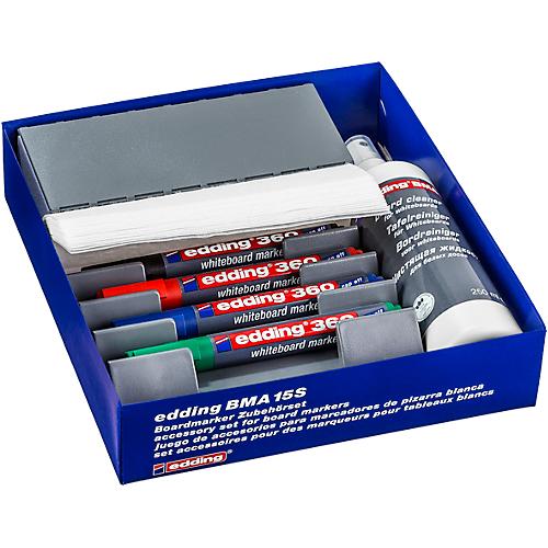 Whiteboard Zubehörset edding e-BMA 15S, 27 Teile, zum Schreiben & Reinigen