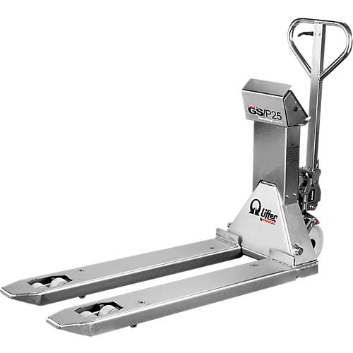 Wiegehubwagen GS/P 25 INOX, Traglast 2000 kg, ohne Thermodrucker