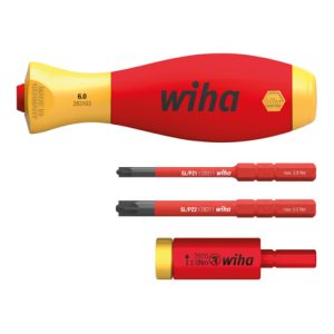 Wiha Drehmoment Set easyTorque Adapter electric mit slimVario® Halter und slimBits SL/PZ 4-tlg. in Blister 29701 200 S4 Wiha Drehmoment Set easyTorque Adapter electric mit slimVario® Halter und slimBits SL/PZ 4-tlg. in Blister 29701 200 S4
