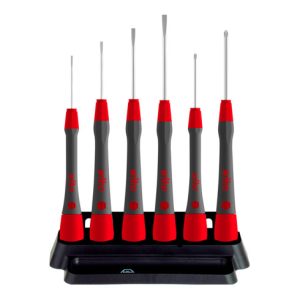 Wiha Feinschraubendreher Set PicoFinish® Schlitz, Phillips 6-tlg. mit Halter
