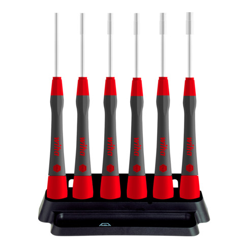 Wiha Feinschraubendreher Set PicoFinish® Sechskant-Steckschlüssel 6-tlg. mit Halter