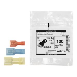 Wiha Flachsteckhülsen vollisoliert 4,0-6,0 mm Wiha Flachsteckhülsen vollisoliert 4,0-6,0 mm