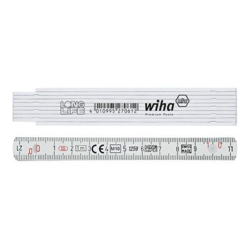Wiha Gliedermaßstab Longlife® 1 m metrisch, 10 Glieder weiß