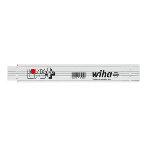Wiha Gliedermaßstab Longlife® Plus 2 m metrisch, 10 Glieder weiß