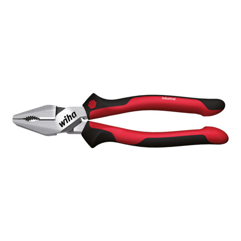 Wiha Kraftkombizange Industrial mit DynamicJoint® und OptiGrip mit extra langer Schneide in Blister 225 mm