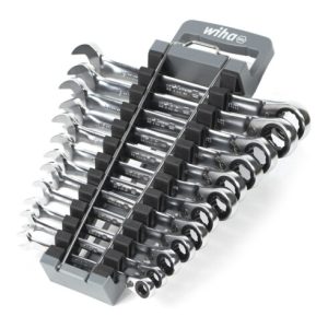 Wiha Ringratschen-Gabelschlüssel Set 12-tlg. umschaltbar inkl. Halter I Ring Ratschenschlüssel Set 8-19 mm I Maulschlüssel Satz mit Ringratsche, 44661 Wiha Ringratschen-Gabelschlüssel Set 12-tlg. umschaltbar inkl. Halter I Ring Ratschenschlüssel Set 8-19 mm I Maulschlüssel Satz mit Ringratsche, 44661