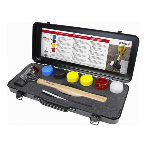 Wiha Schonhammer-Set Safety mit gemischten Schlagköpfen, in Box, 8-teilig