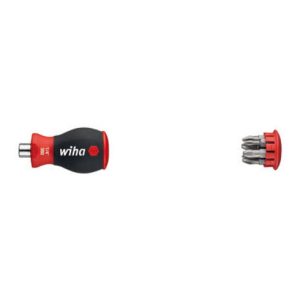 Wiha Schraubendreher mit Bit Magazin magnetisch Pozidriv, Phillips mit 6 Bits, Stubby, 1/4″ in Blister Wiha Schraubendreher mit Bit Magazin magnetisch Pozidriv, Phillips mit 6 Bits, Stubby, 1/4″ in Blister