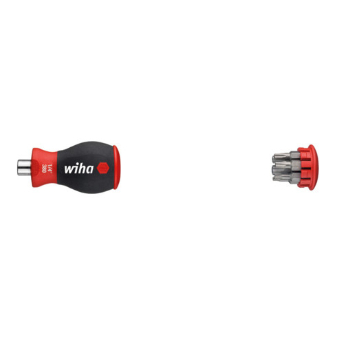 Wiha Schraubendreher mit Bit Magazin magnetisch TORX® mit 6 Bits, Stubby, 1/4"