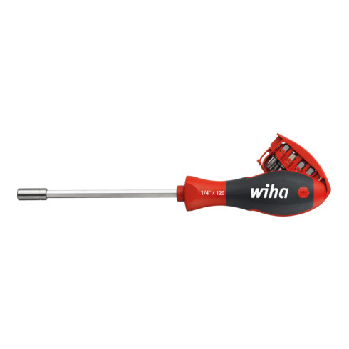 Wiha Schraubendreher mit Bit Magazin magnetisch TORX® mit 8 Bits, 1/4" in Blister