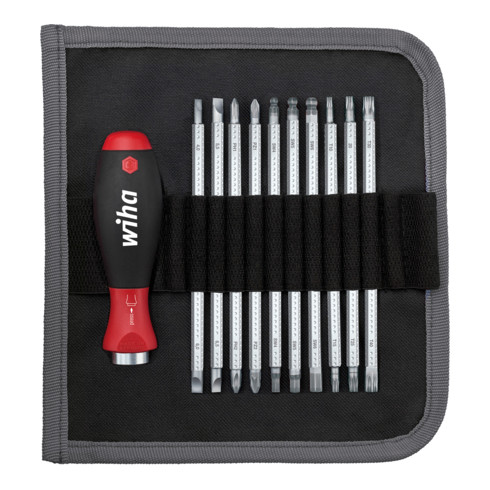 Wiha Schraubendreher mit Wechselklingen Set SYSTEM 6 gemischt 11-tlg., in Tasche