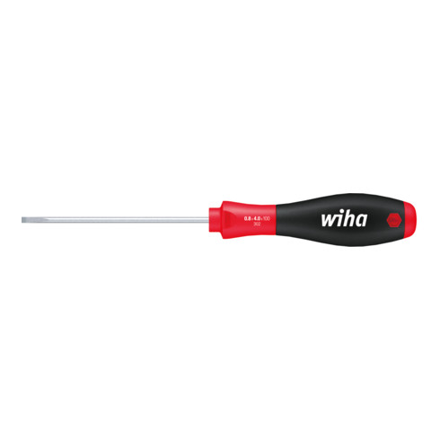 Wiha Schraubendreher SoftFinish® Schlitz mit Rundklinge für tiefliegende Schrauben 4,0 mm x 150 mm