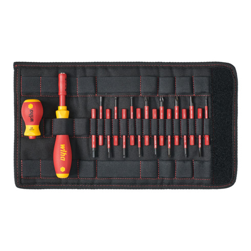 Wiha Schraubendreher und Bit Set slimVario® gemischt 18-tlg. in Tasche