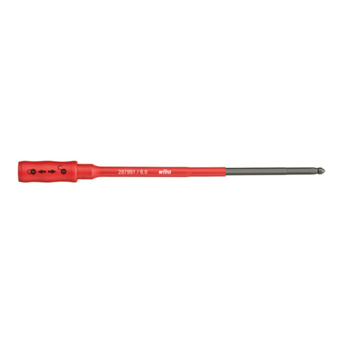 Wiha slimBit Halter electric, mechanisch verriegelbar für VDE Drehmoment-Schraubendreher mit Längsgriff 6 mm, 170 mm