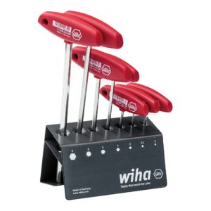 Wiha Stiftschlüssel mit Quergriff Set Sechskant 7-teilig I inkl. Werkbankständer I glanzvernickelt I Stiftschlüsselsatz mit T-Griff (00953) Wiha Stiftschlüssel mit Quergriff Set Sechskant 7-teilig I inkl. Werkbankständer I glanzvernickelt I Stiftschlüsselsatz mit T-Griff (00953)