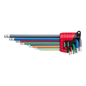 Stiftschlüssel Set im ErgoStar Halter Sechskant-Kugelkopf 9-tlg. farbig leuchtend (41483) Stiftschlüssel Set im ErgoStar Halter Sechskant-Kugelkopf 9-tlg. farbig leuchtend (41483)