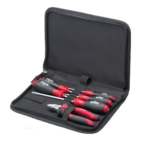 Wiha Werkzeug Set Mechaniker Schraubendreher, Seitenschneider 6-tlg. in Tasche