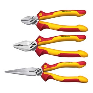 Wiha Zangen Set Industrial electric Kombi-, Flachrundzange, Seitenschneider 3-tlg. Wiha Zangen Set Industrial electric Kombi-, Flachrundzange, Seitenschneider 3-tlg.