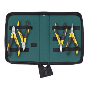 Wiha Zangen Set Professional ESD Seiten-, Schrägvornschneider, Flachrundzange 4-tlg. Wiha Zangen Set Professional ESD Seiten-, Schrägvornschneider, Flachrundzange 4-tlg.