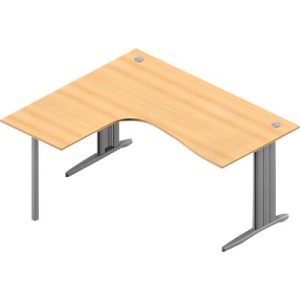 Winkelschreibtisch ARLON-OFFICE, B 1600 x T 1200 x H 730 mm, Buche-Dekor Winkelschreibtisch ARLON-OFFICE, B 1600 x T 1200 x H 730 mm, Buche-Dekor