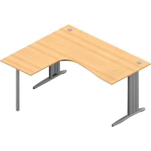Winkelschreibtisch ARLON-OFFICE, B 1600 x T 1200 x H 730 mm, Buche-Dekor