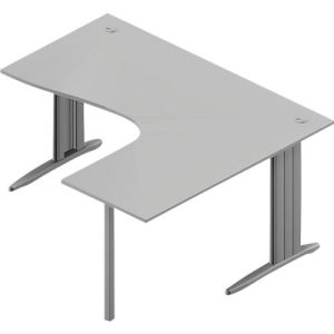 Winkelschreibtisch ARLON-OFFICE, B 1600 x T 1200 x H 730 mm, lichtgrau Winkelschreibtisch ARLON-OFFICE, B 1600 x T 1200 x H 730 mm, lichtgrau