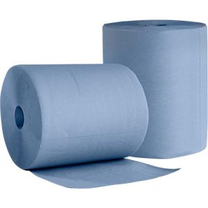WIPEX Putzpapier BlueTech, universell einsetzbar, 2-lagig, Recyclingpapier, blau, 2 Rollen mit Kern-Ø 200 mm & 500 Tüchern, Tuchformat 220 x 360 mm WIPEX Putzpapier BlueTech, universell einsetzbar, 2-lagig, Recyclingpapier, blau, 2 Rollen mit Kern-Ø 200 mm & 500 Tüchern, Tuchformat 220 x 360 mm